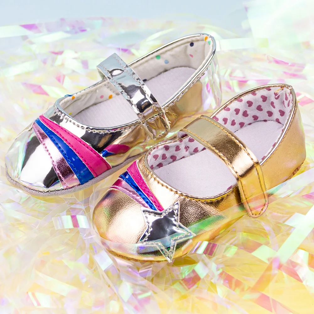 
Модные Туфли Мэри Джейн из искусственной кожи на мягкой подошве для маленьких девочек 