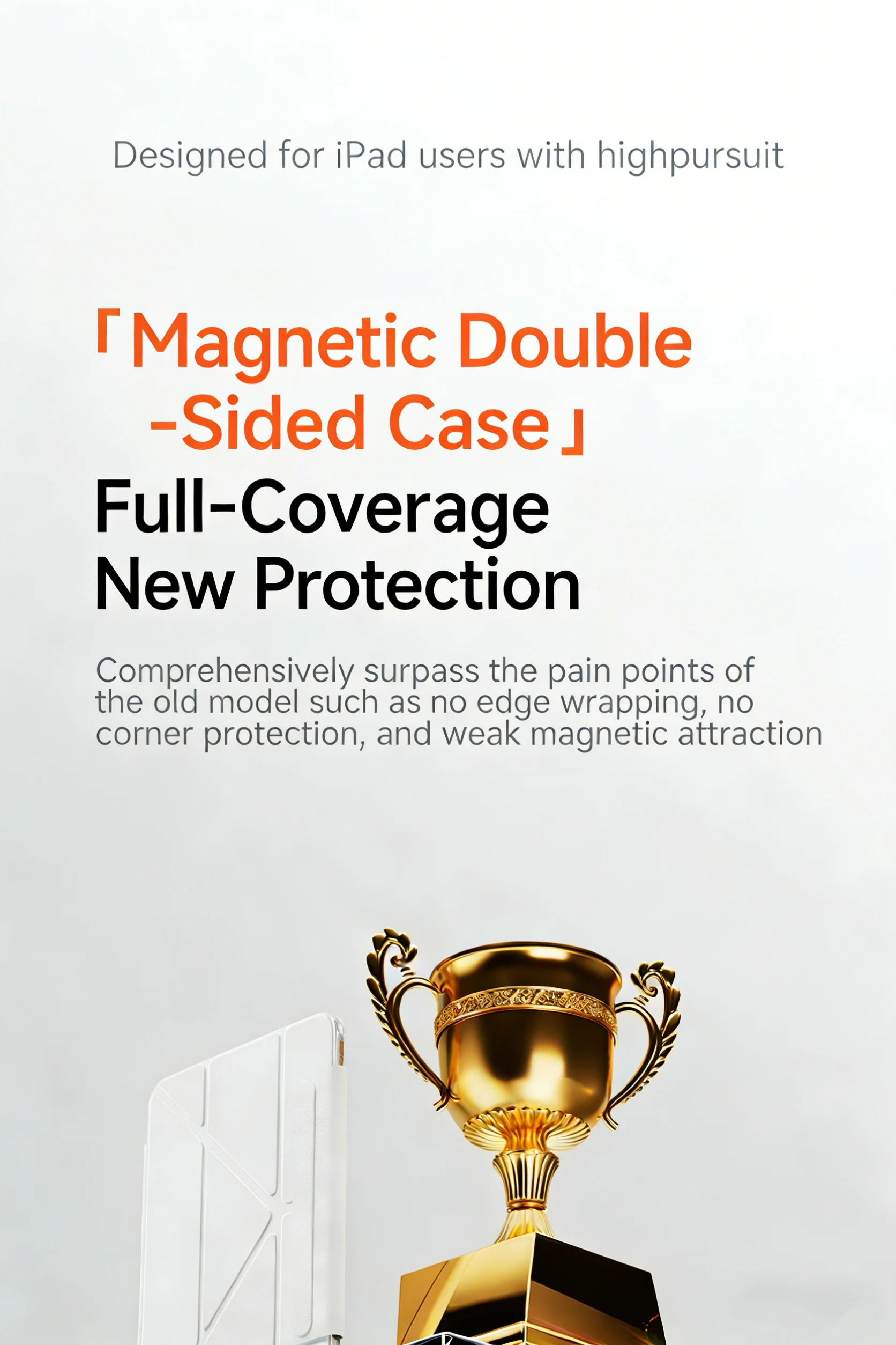 product magnetic pc leather case with ultra slim lightweight shockproof anti stain cover anti bend drop proof cover for ipad 11 a16-2