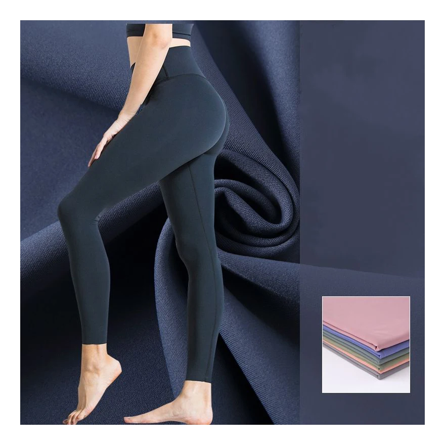 Hot Sale Nylon Material Knitted 75%Nylon 25%Spandex Athletic Yoga Fabric for Yoga Sports Clothes
