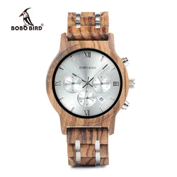 2021 new design BOBO BIRD portable handmade black ebony wood mens watches with custom logo oem watch