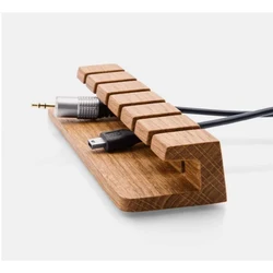 Настольный шнур из массива дуба и USB-органайзер для кабеля для ноутбука