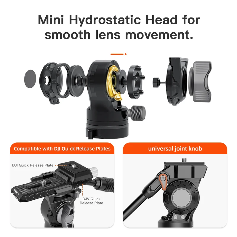 COMAN Light H Pro Professional Mobile Carbon Fiber Lightweight High Quality Portable Tripod for Camera