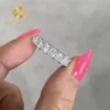 10k white gold 4mm cushion band ring
