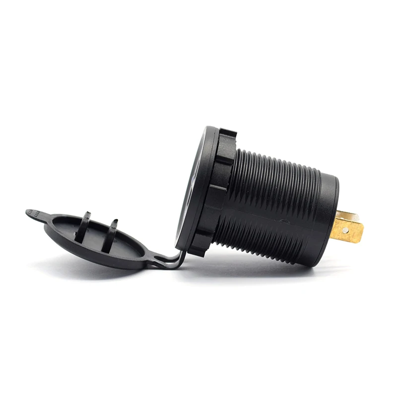 Adattatore Auto 3 Fori – Presa Accendisigari + 2 USB Con Voltmetro E LED Blu - 2