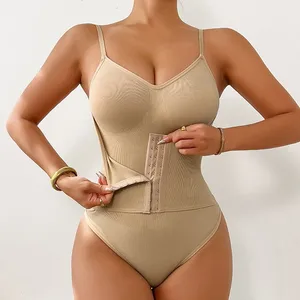 Waist Shaping Double-Layer Belly Contracting Breasted Open Gear One-Piece Corset Thong Women's Underwear Plus Size Shapers