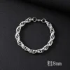 8mm textured twist bracelet - 21cm