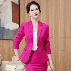 2026 Women's Casual Two-Piece Suit Spring And Autumn Professional Wear Small