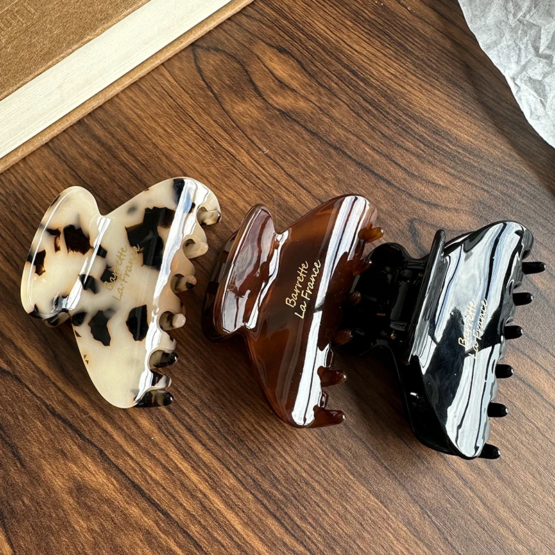 Французский Простой Высококачественный Средний зажим для акулы черепаха Ацетатный коготь волос женщин