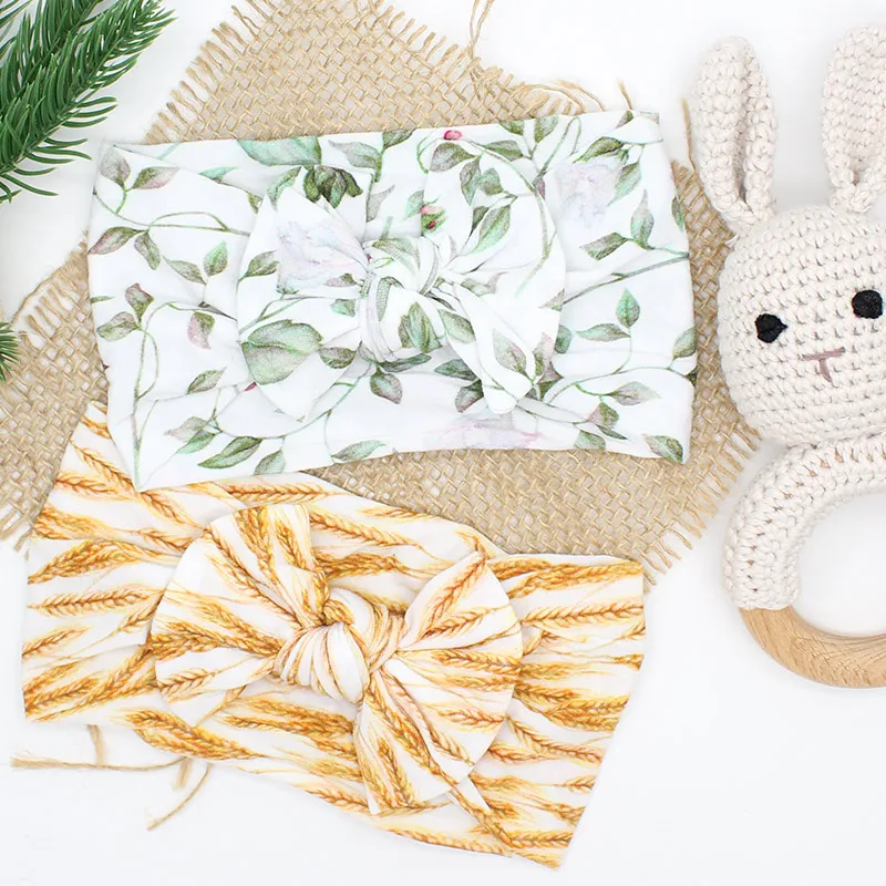 Узел для малышей и девочек постарше с бантом женские аксессуары волос различный цвет эластичная повязка на голову ручной работы; Детская лента волос;