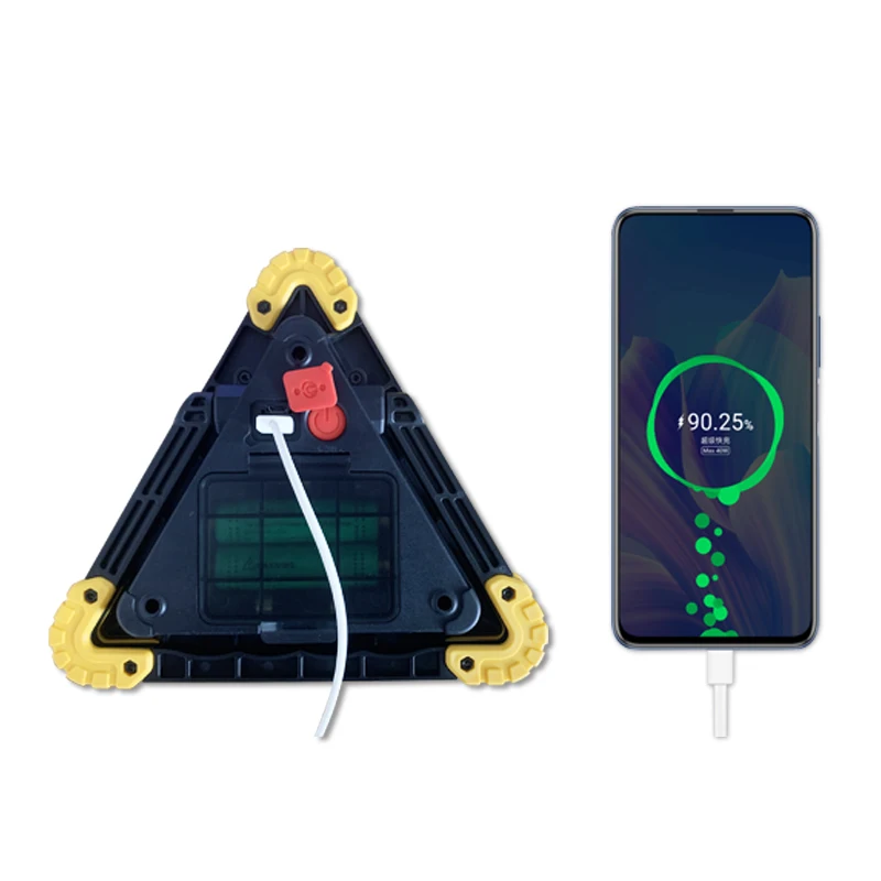 Portable 4 Different Light Mode Reflective Red Vehicles Emergency Triangle Led Flashing Warning Strobe Lights
