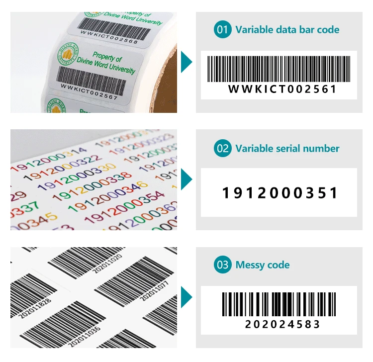Custom Print Matte Silver Heat Resistant Barcode Sticker Labels Heat