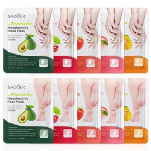 OEM SADOER Private Label Fruit Nourishing Skin Care Products Tender Skin Whitening Hydrating Hand Mask Moisturizing Foot Mask