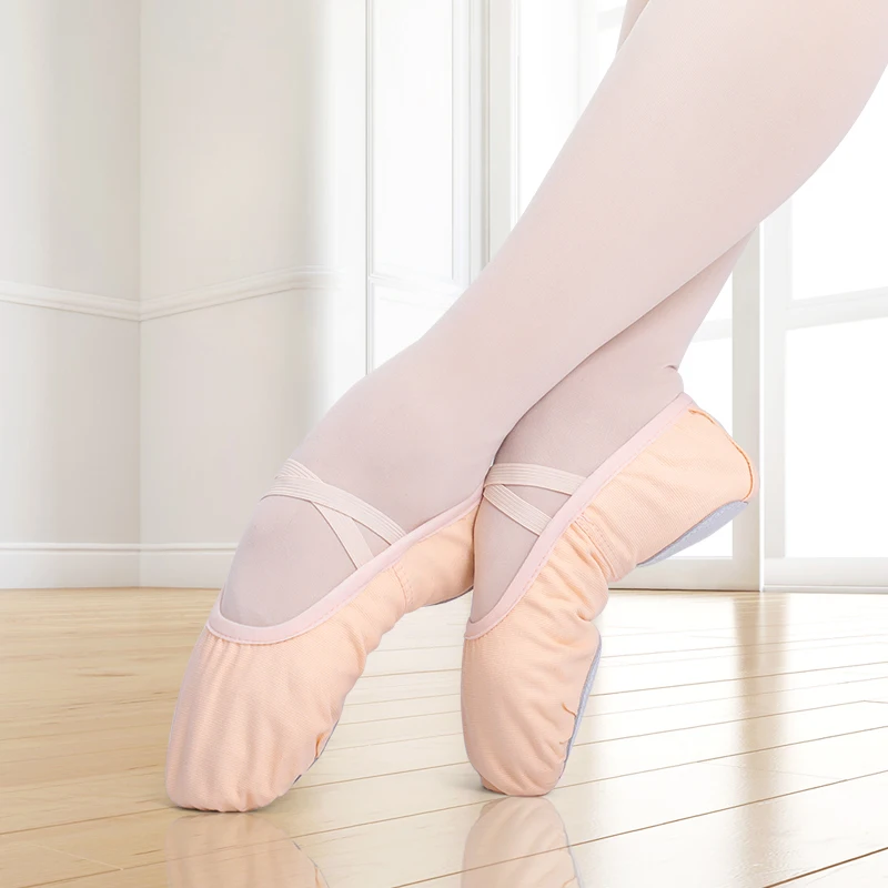 Soft Sole Dance Shoes Elastic Band No Drawstring Ballet Slippers