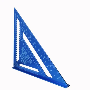 Angle Protractor Metric Square Carpenter  Measuring Gauging 12 Inch Aluminum Alloy  Triangular Ruler