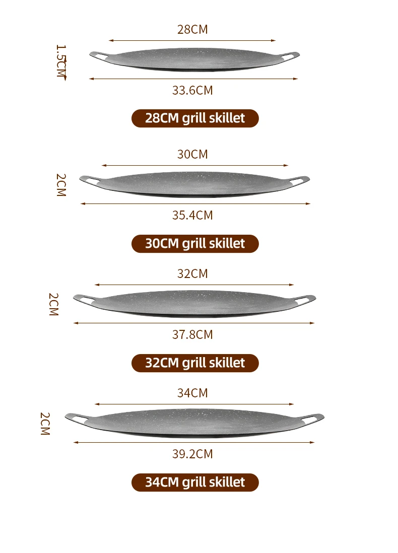 Thickened Maifan Stone BBQ Grill Pan, Non-Stick Steak & Korean BBQ, Works on Induction/Gas Stoves, Indoor/Outdoor