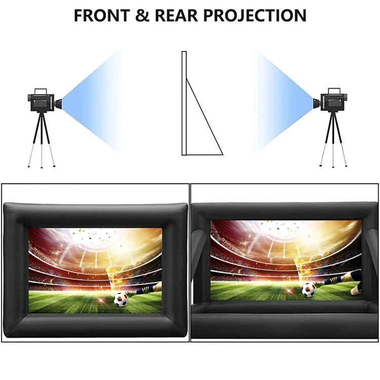 Outdoor Projector Screen 33Ft Blow up Mega Tv Inflatable Movie Screen ...