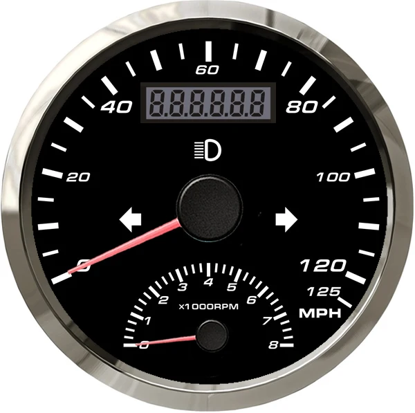GPS Blind Area Odometer Compensation Motorcycle GPS Speedometer Dual Pointer for Speed and Tacho