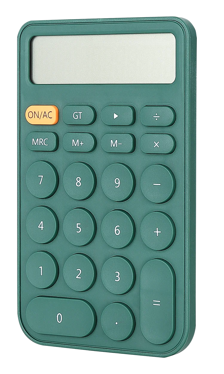 彩色小型数字计算器手持风格计算器学生桌面生产计算器