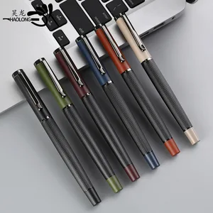 High Quality Business Colorful Luxury 0.5mm Metal Fountain Pen Custom Logo Factory Sale for Writing Promotional Students Finance