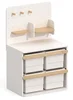 Gabinete de juguetes con estantería perforada para libros_BAAD