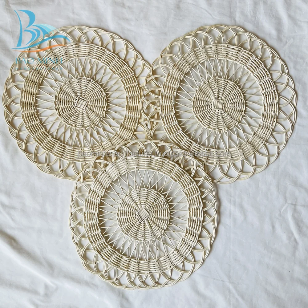 Vietnam Wholesale Wicker Rattan Round Placemat 35 Cm Buy Placemats