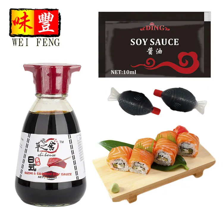 OEM Factory HACCP BRC HALAL Glass Bottle Sachet Mini Pack Small Package Japanese Style Sushi Soy Sauce