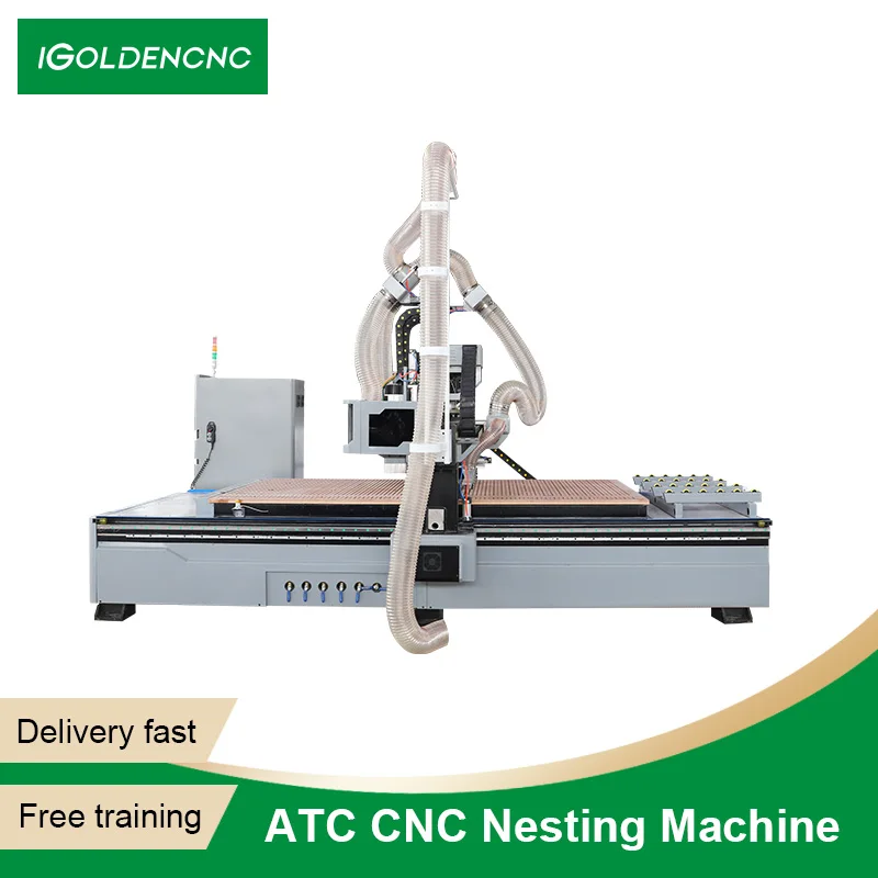 4x8 5x10 Feet Cnc Router 1325 1530 Nesting Machine 3d Router Wood Carving Cutting Machinery for Kitchen Furniture Cabinet Making