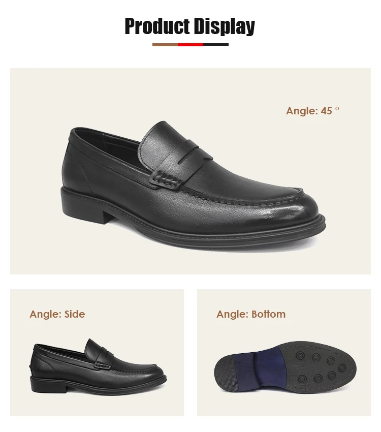 Good Quality Luxury Formal Mens Genuine Leather Dress Loafers Shoes For