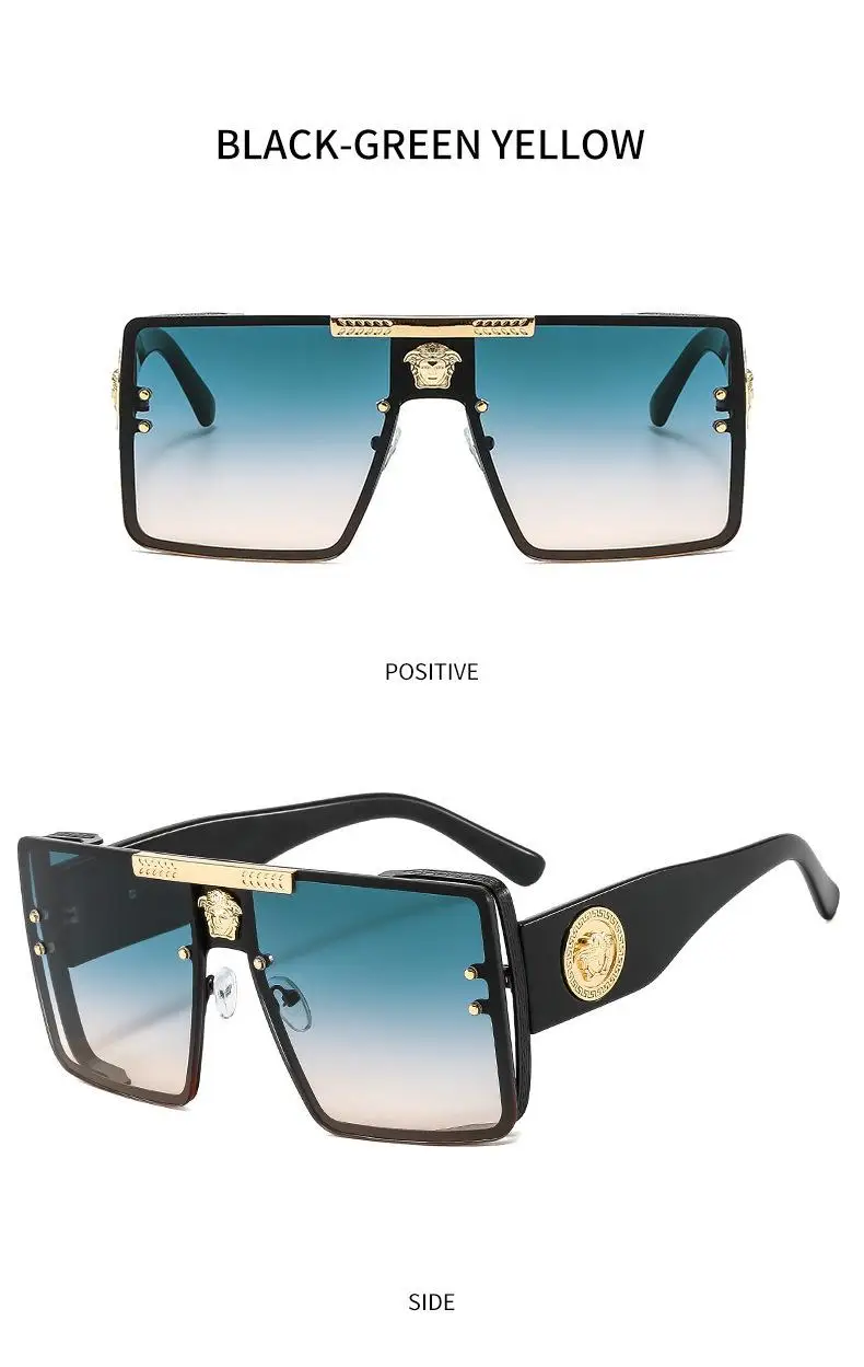 Brand Sunglasses Super Luxury Sunglasses Women's Oversized Glasses Men's Uv400 Medusa Sunglasses