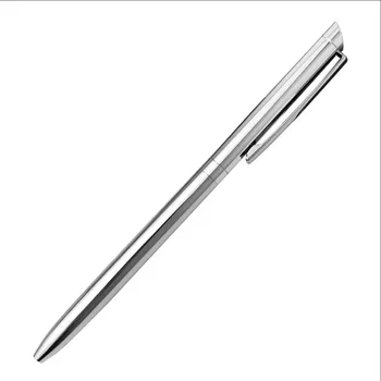 Rotating metal ballpoint stainless steel ball pen steel bar oil pen commercial stationery pen free shipping