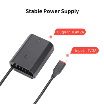 Kingma TYPE-C to NP-FZ100 Live Video Power Supply FZ100 DC Coupler Dummy Battery Adapter detail image