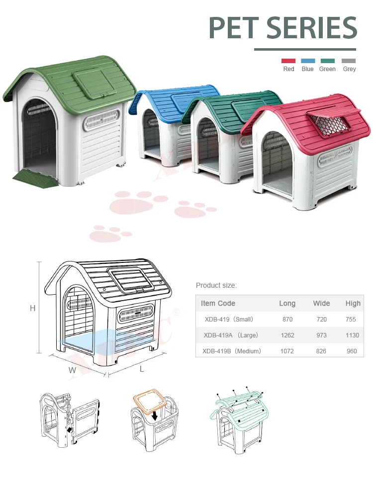 Amazon Modern Plastic Dogs House Large Dog House Waterproof Dog House