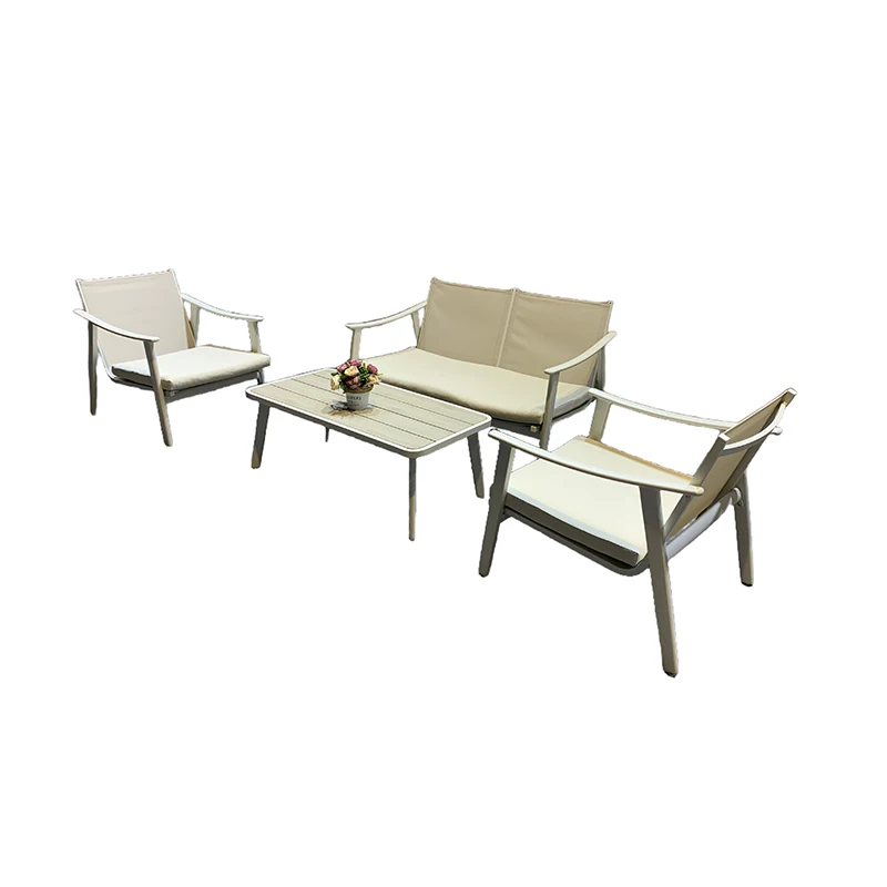 Wholesale Fashion Tea Table Outdoor Aluminium Furniture Garden Sofa Set with Cushion