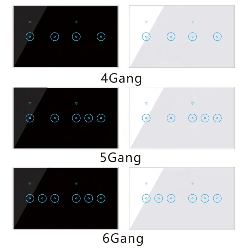 Tuya Alexa WiFi Light Wall SwitchesSmart Home Products 6 Gang Light Timer Control Switch Phone WiFi Controlled Light Switch 220 - Image 4