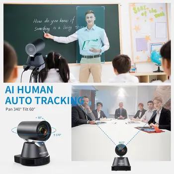 FEELWORLD Factory Direct 4K12X PTZ Camera Pro Broadcast System: 12X Optical Zoom/AI Tracking/IP Control/NDI/OEM Logo detail image