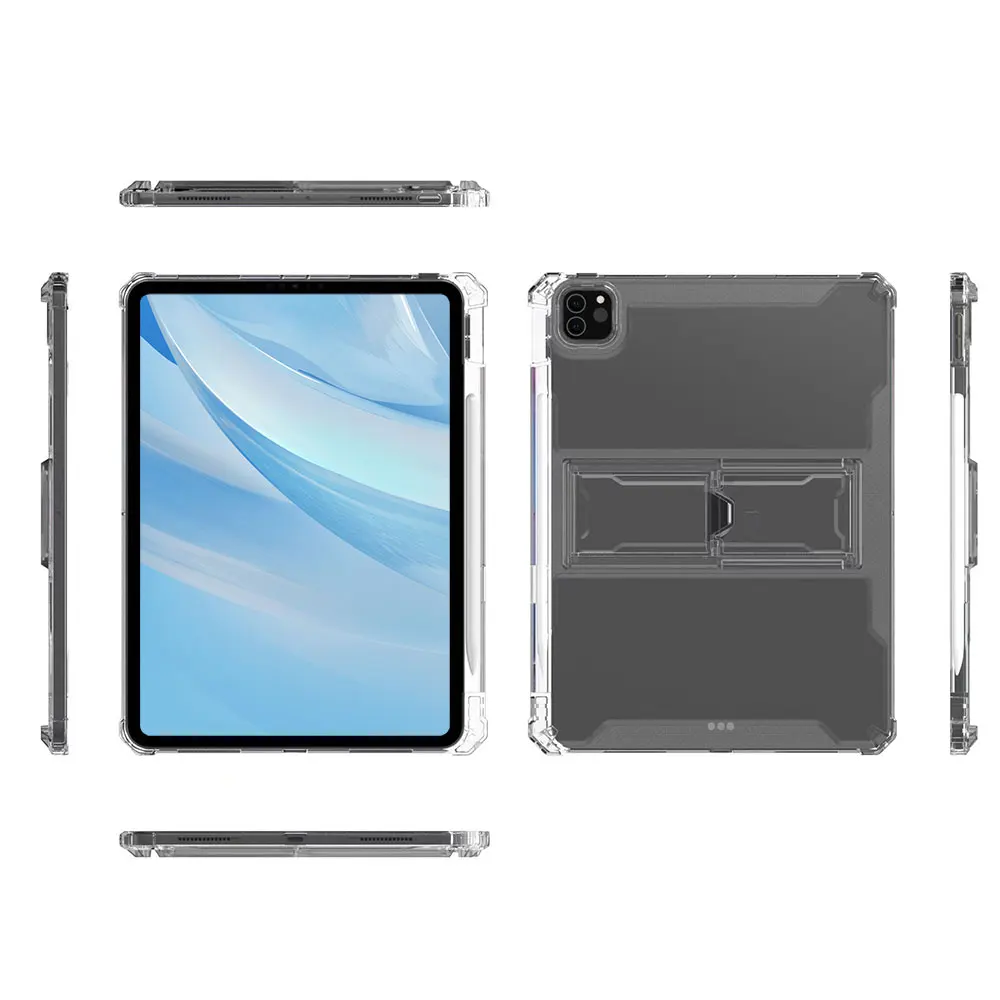 Étui de tablette transparent pour iPad Pro 13 2024, mince, léger, pliable, support réglable, étuis professionnels simples Pbk184 Laudtec