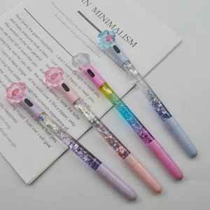 Promotional Items Refill Smooth Writing Cat Cute Shape LED Light Decoration School Kids Gel Pens