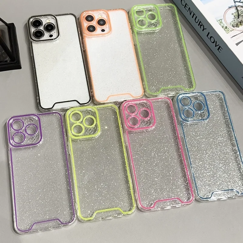 Luminous Night Phone Case Soft Silicon Back Cover For Iphone 16 15 14 13 12 11 Plus Pro Max Transparent Tpu Bumper cases