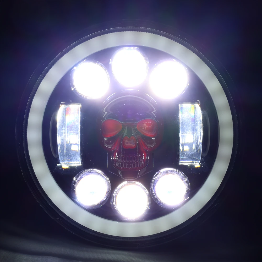 product tiypeor 575 inch led headlight projector halo ring motorcycle highlow beam drl turn signal for dyna softail sportster 883 xl883-10