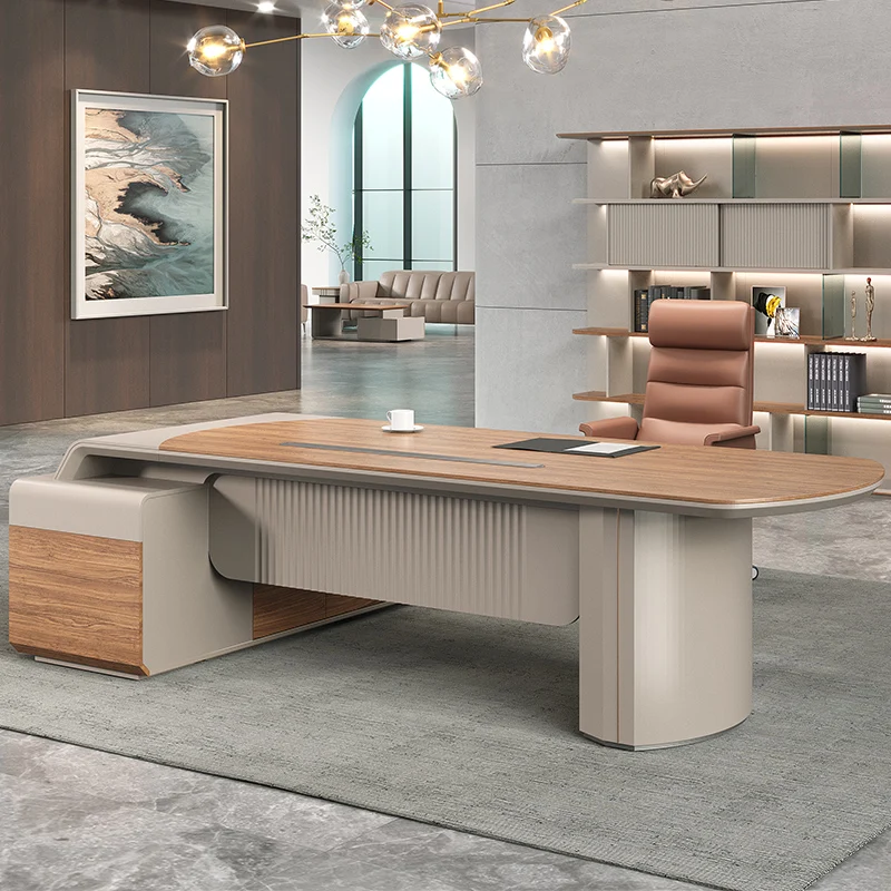 Modern Office Business Luxury Office Desk Classic Large Wooden Desk ...