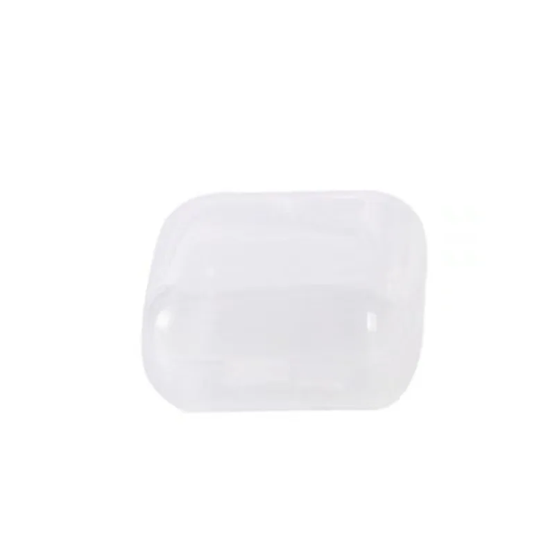 Plastic Transparent Small Box Mini Square Earplugs With Cover Jewelry