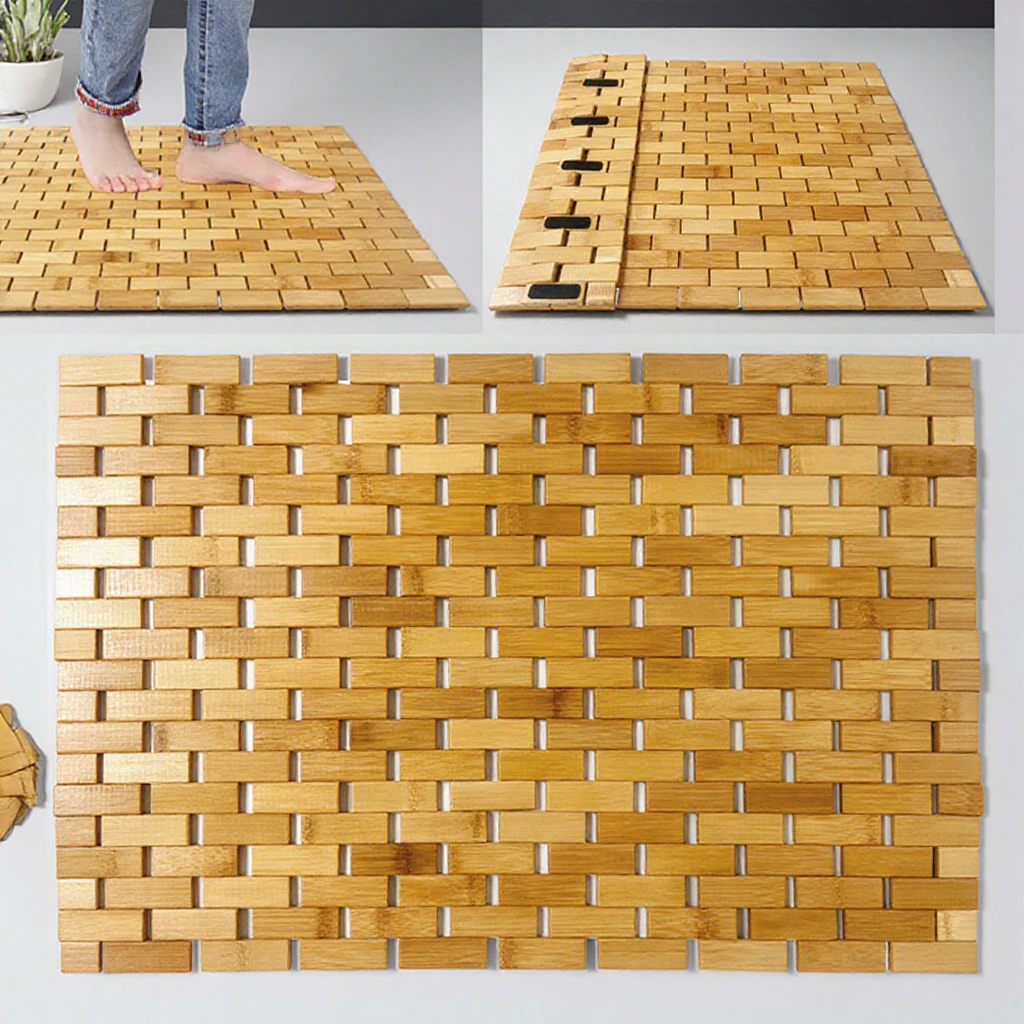 Складной нескользящий коврик для ванной