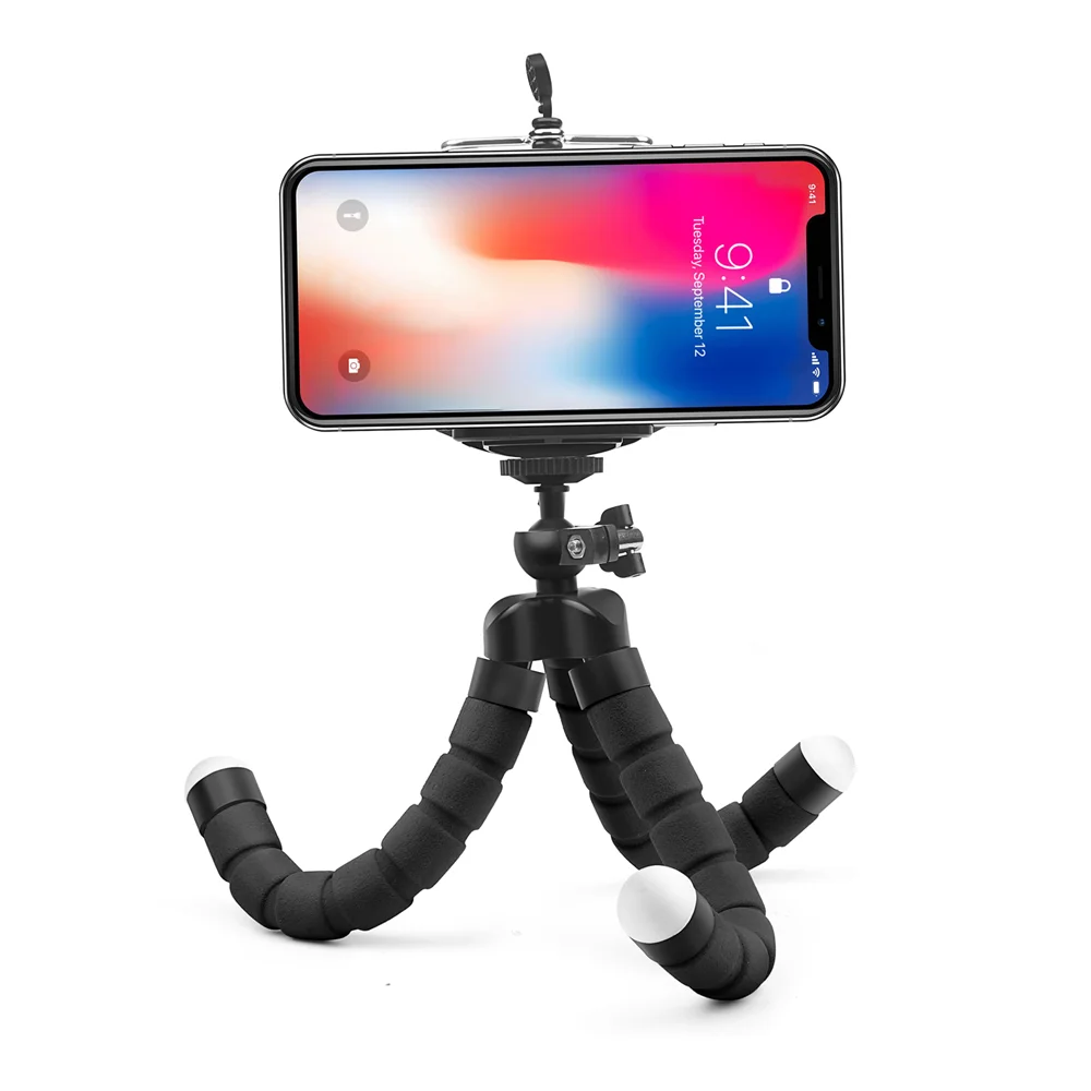Flexible Tripod for Phone Holder Wireless Remote Selfie - Main Image
