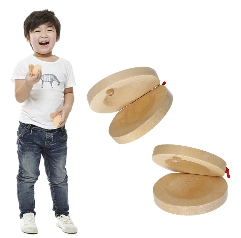 China Supplier Kids Pair Of Wooden Finger Clappers