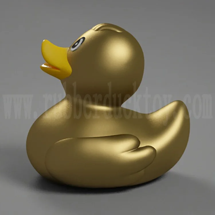 7 см рекламная Золотая резиновая утка с индивидуальным логотипом детская игрушка для ванны плавающая