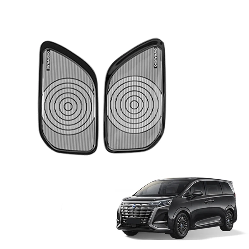 Speaker Three Row Door Panel Cover For Denza D9 Stainless Steel Three Row Door Panel Speaker Horn Cover Interior Accessories