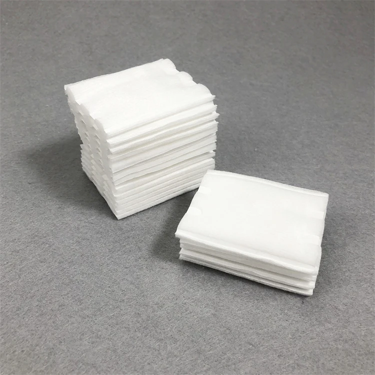 Высокое качество 100% чистый хлопок красивый хлопчатобумажный коврик квадратной формы для лица хлопчатобумажные подушечки для снятия макияжа бесплатный образец индивидуальная упаковка