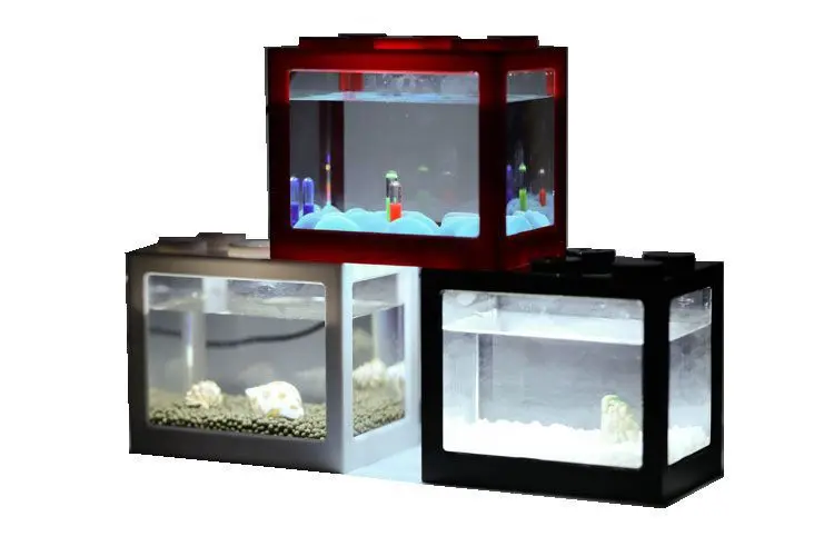Led Fish Tank Stacked Blocks Micro Landscape Fish Box Ornamental Blocks