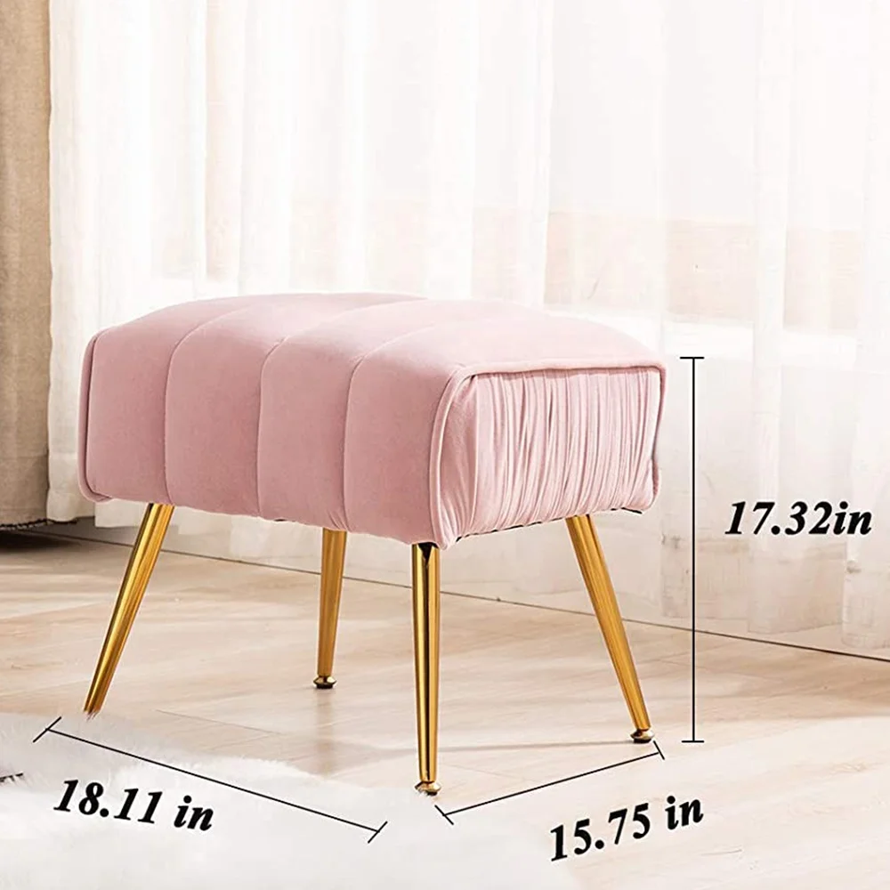pink Berde Bughaw Abuhin Dilaw na mga Accent Chairs para sa Living Room Naibubuhos na Armchair at Ottoman