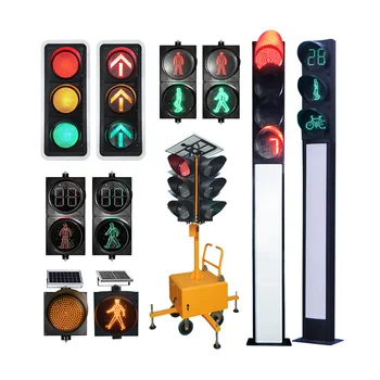 Fama Traffic Customizable Countdown Wireless LED Signal New Design Red Green Yellow Solar-Powered led Traffic Lights